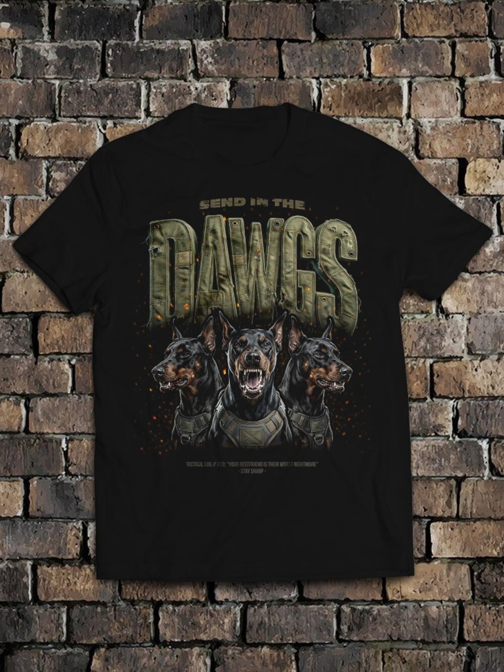 Funny Send In The Dawgs Streetwear Art Tee | Back To School Friends